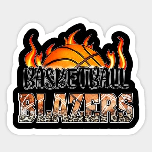 Classic Basketball Design Blazers Personalized Proud Name Sticker